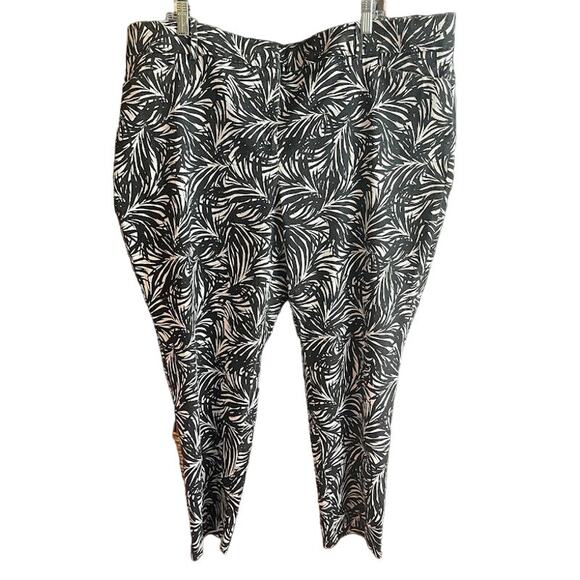 The Limited Urban Jungle Black & White Print Ankle Pant Plus Size 22W - Picture 1 of 5